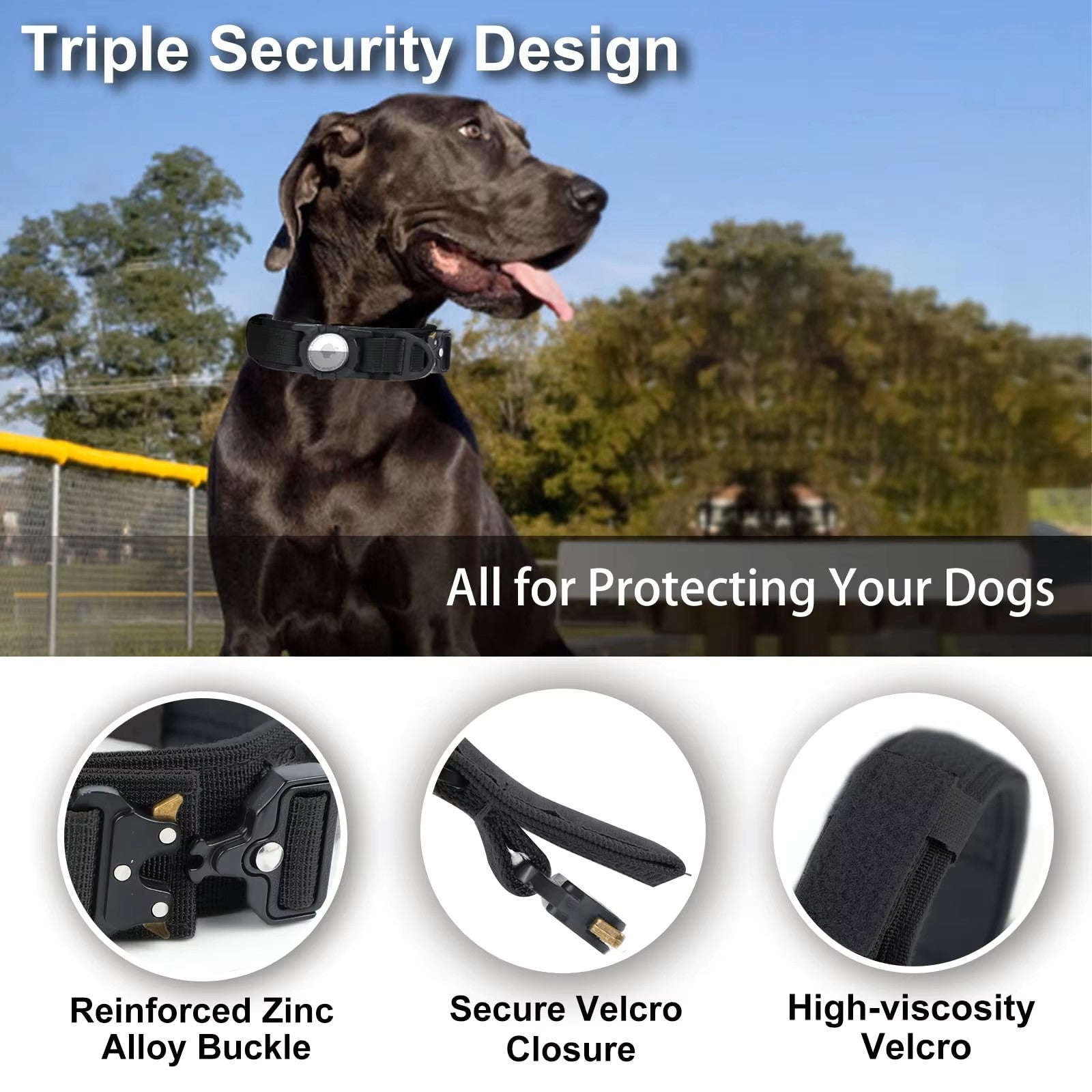 TitanGuard™ AirTag Tactical Dog Collar